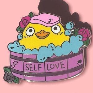 Spirited Away Duckie Self Care Enamel Pin